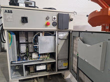 Load image into Gallery viewer, Second Hand > ABB IRB 640 M2000 industrial robot with S4C+ controller and TPU2 teach pendant, a 2003 heavy‑duty automation system designed for high‑payload material handling, machine tending, spot welding, and palletizing applications.
