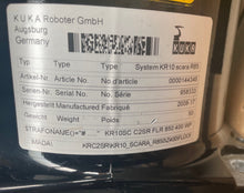 Load image into Gallery viewer, for-sale-used-robot : KUKA KR10 SCARA, KUKA SCARA R85, KR10 R850, KUKA SCARA robot, SCARA industrial robot, 10 kg payload robot, high‑speed SCARA, precision SCARA robot, pick and place robot, fast assembly robot, electronics automation robot, lightweight SCARA arm, compact industrial robot, KUKA automation, robotic assembly system, pick &amp; place automation, SCARA robotics, industrial SCARA arm, KUKA R85 robot, KRC2sr controller compatible, high‑precision robot arm, fast cycle time robot, small parts handling
