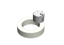 Load image into Gallery viewer, Aimant pneumatique Ixtur MAP-120R – conçu pour la manipulation industrielle de pièces métalliques lourdes jusqu’à 120 kg. Grâce à sa technologie à aimant permanent activée par air comprimé, il assure une force d’adhérence élevée et constante, même en cas de perte de pression. Sa conception robuste (Ø120 × 82 mm) permet une utilisation fiable sur robots et cobots, y compris pour des formes complexes ou irrégulières. Idéal pour les environnements exigeants, avec un fonctionnement rapide, sans maintenance et u
